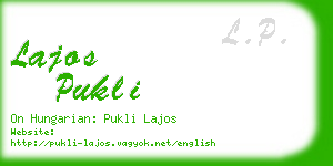 lajos pukli business card